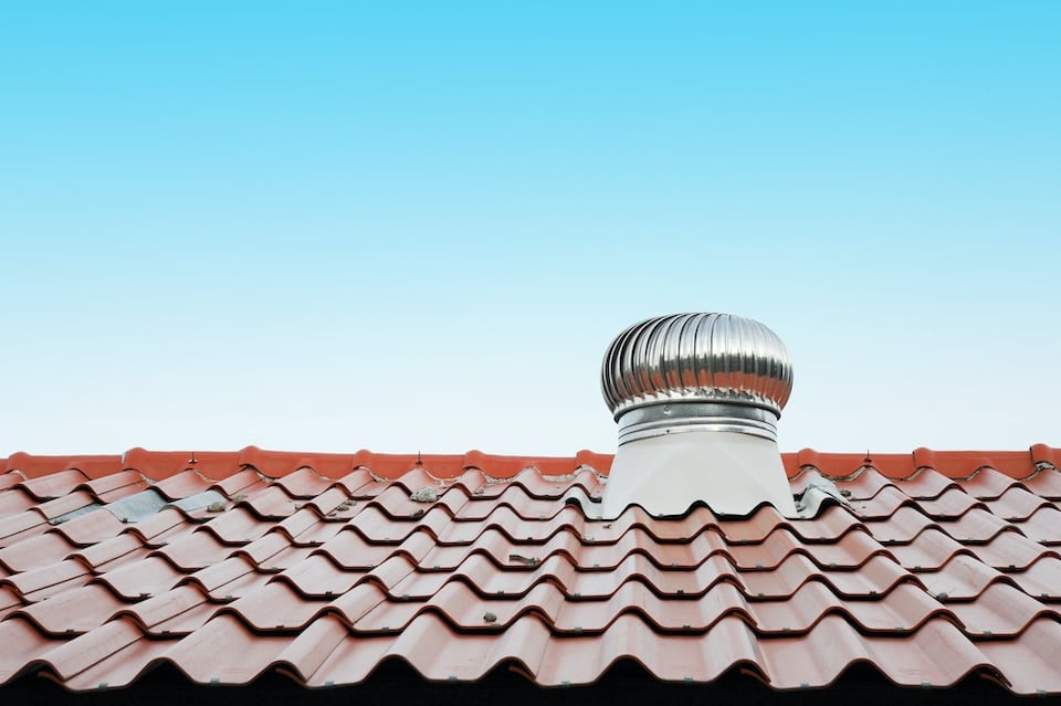 air vent on the red roof outdoor; roof ventilation