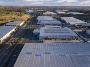 Aerial View of Commercial Roofing Jobs