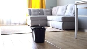 Leaky roof in living room