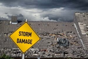 Massive store damage to roof