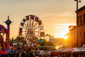 Ferris Wheel with Building