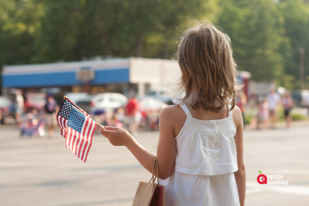 Girl watching parade