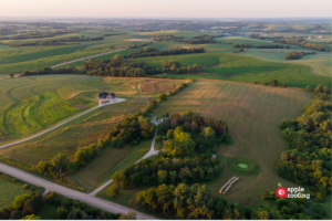 Aerial View Grass field