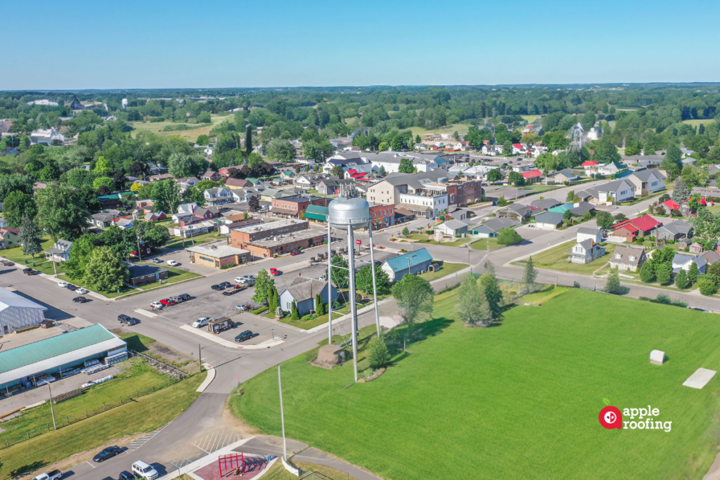 Aerial of smalltown