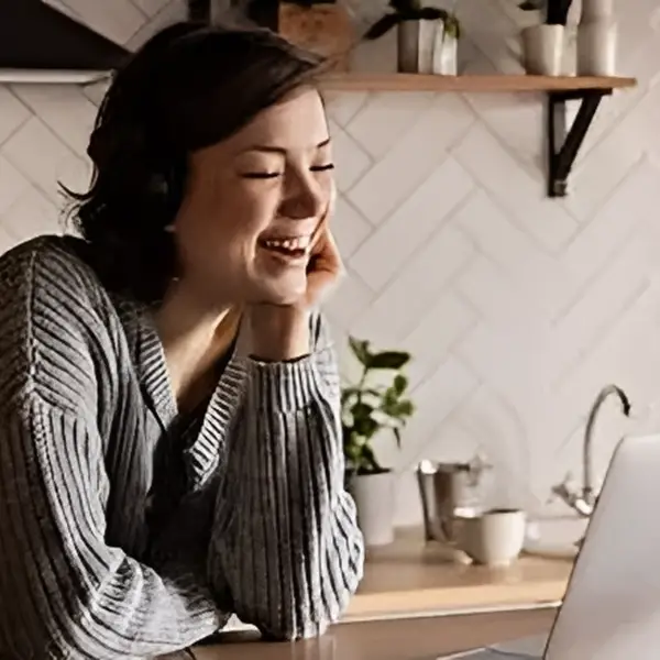 woman smiling