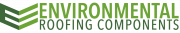 Dark and light green logo for Environmental Roofing Components