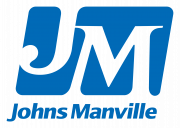 Blue logo for Johns Marville company